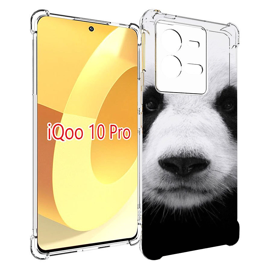 

Чехол MyPads Панда-портрет для Vivo iQOO 10 Pro, Прозрачный, Tocco