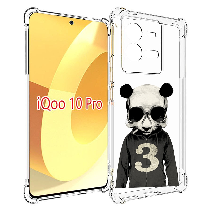 

Чехол MyPads Панда-в-костюме для Vivo iQOO 10 Pro, Прозрачный, Tocco