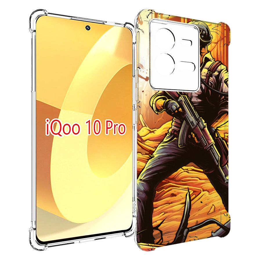 

Чехол MyPads Пабг для Vivo iQOO 10 Pro, Прозрачный, Tocco