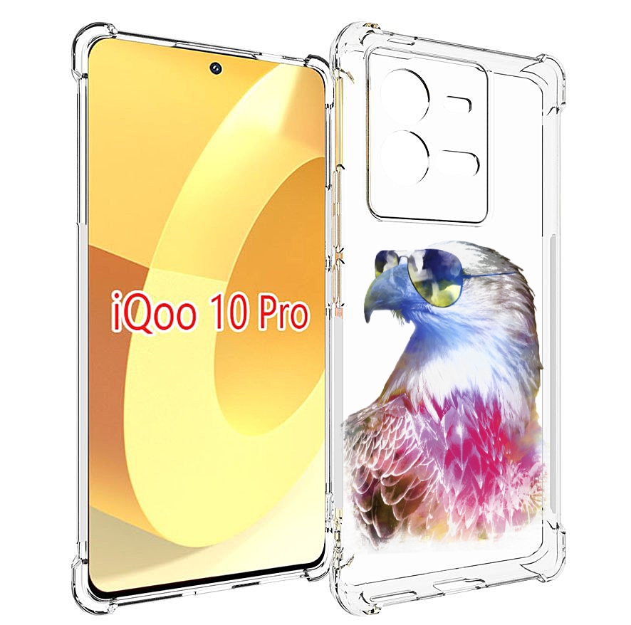 

Чехол MyPads Орел в очках для Vivo iQOO 10 Pro, Прозрачный, Tocco