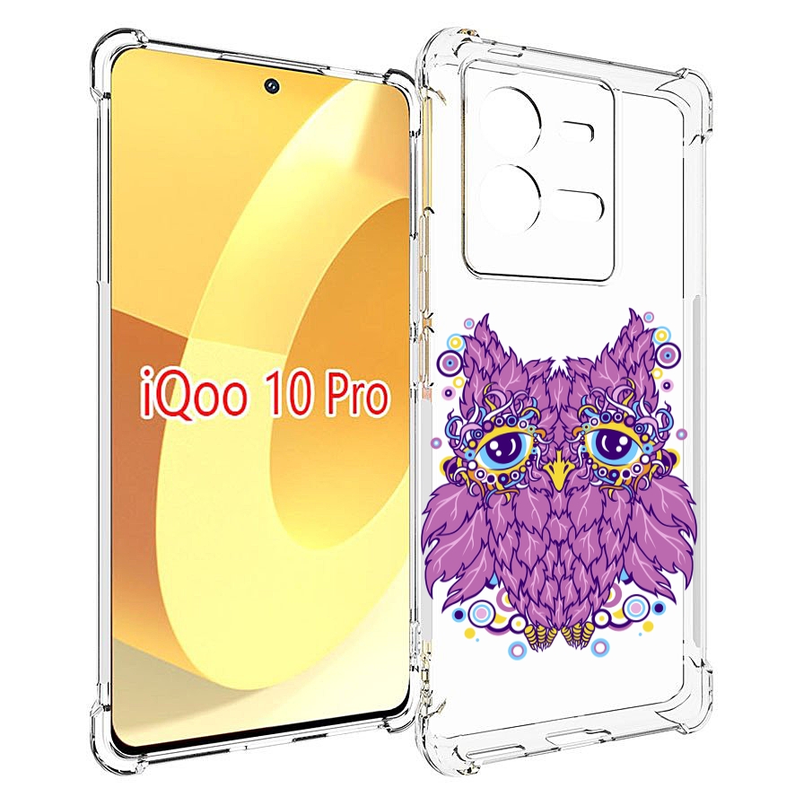 

Чехол MyPads Розовая сова для Vivo iQOO 10 Pro, Прозрачный, Tocco