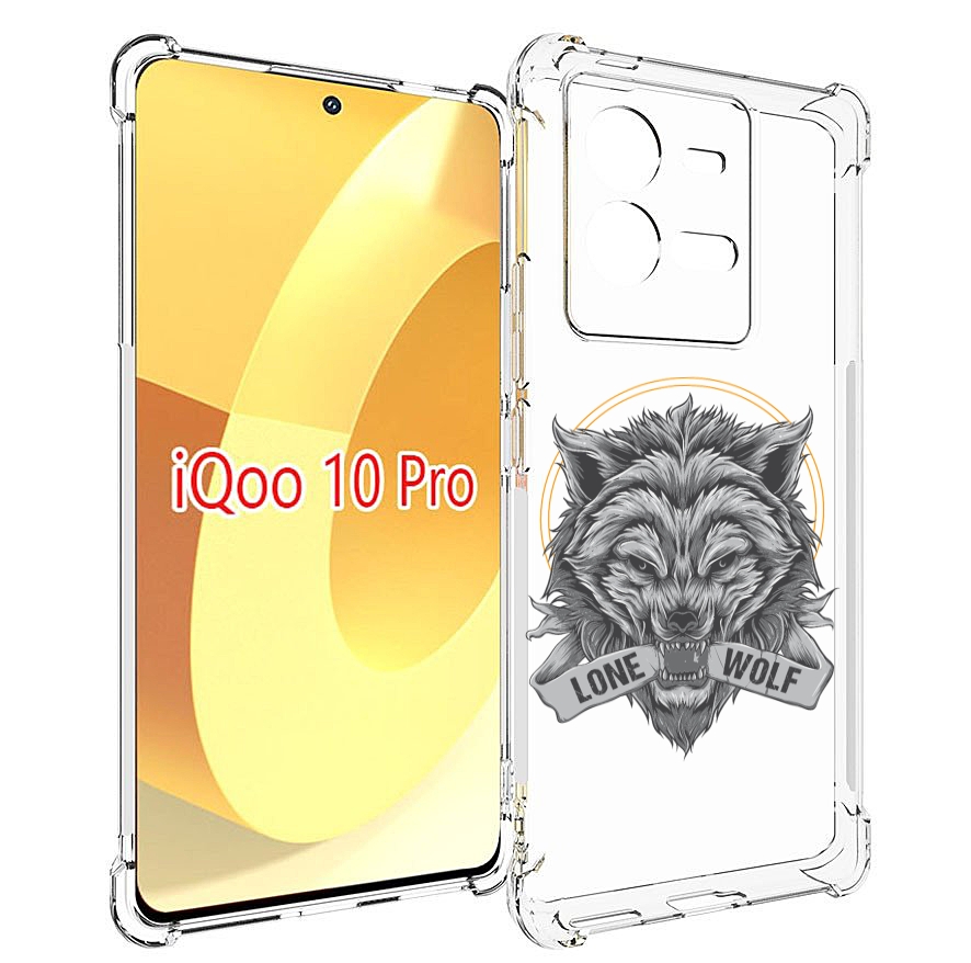 

Чехол MyPads Одинокий-волк мужской для Vivo iQOO 10 Pro, Прозрачный, Tocco
