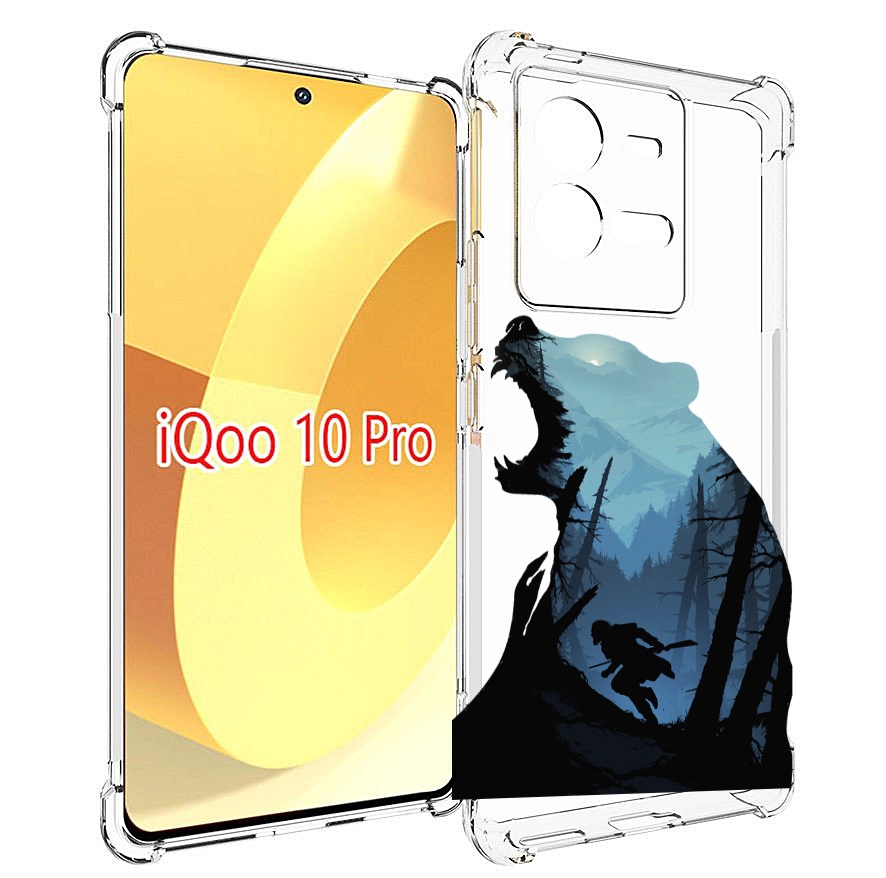 

Чехол MyPads Ночной-медведь для Vivo iQOO 10 Pro, Прозрачный, Tocco