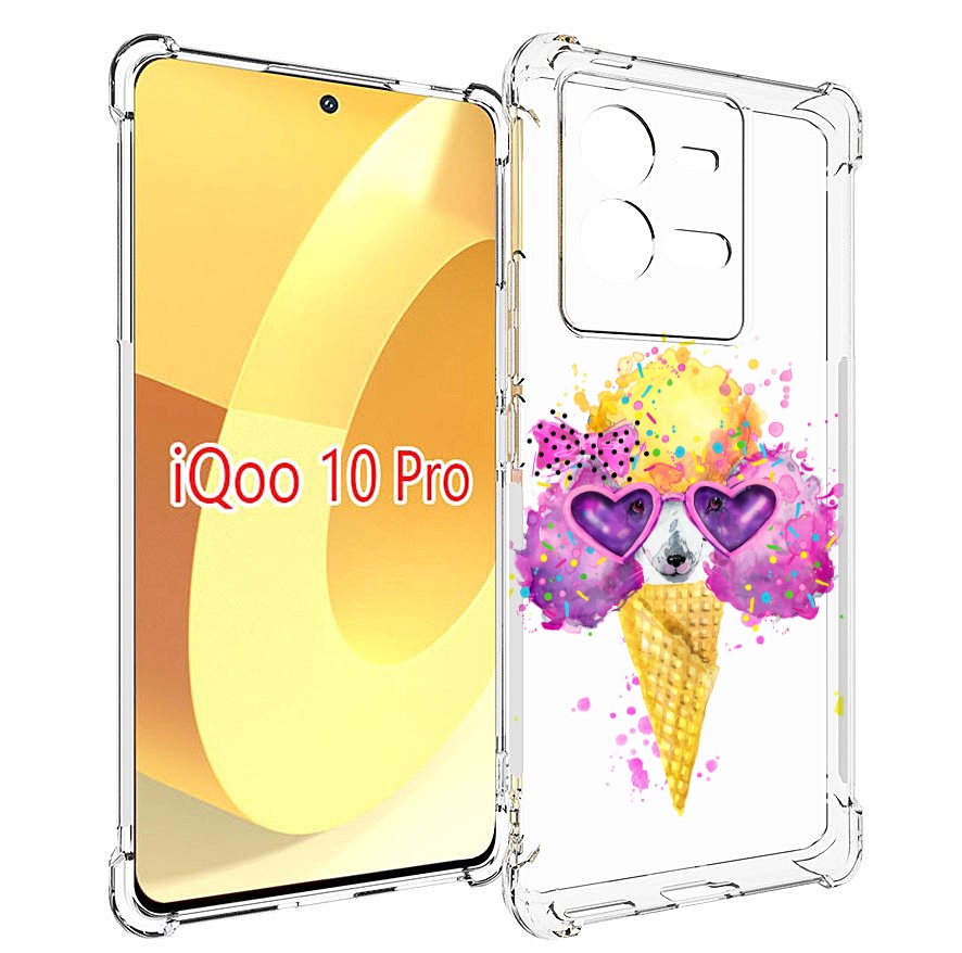 

Чехол MyPads Рожок для Vivo iQOO 10 Pro, Прозрачный, Tocco