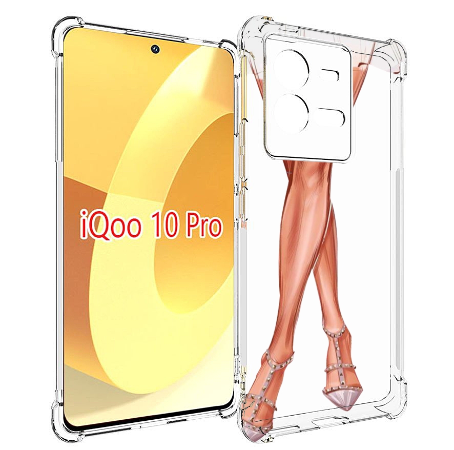 

Чехол MyPads Ножки для Vivo iQOO 10 Pro, Прозрачный, Tocco