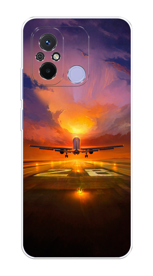 

Чехол на Poco C55 "Самолет на посадке", Оранжевый;синий, 318250-6