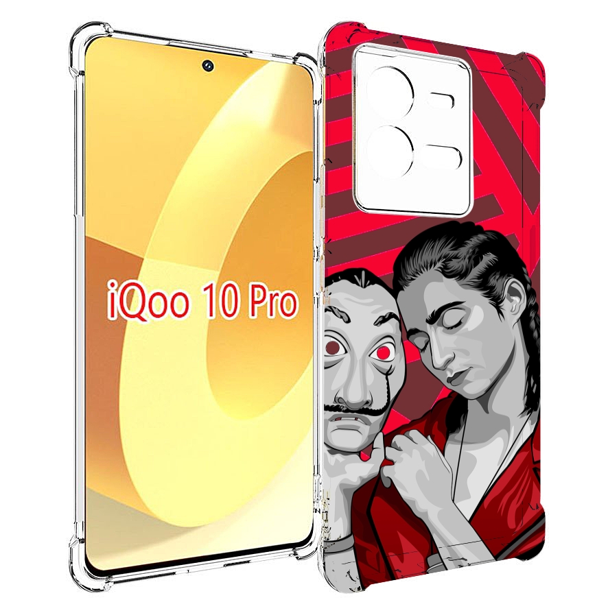 

Чехол MyPads Найроби-бумажного-дома для Vivo iQOO 10 Pro, Прозрачный, Tocco