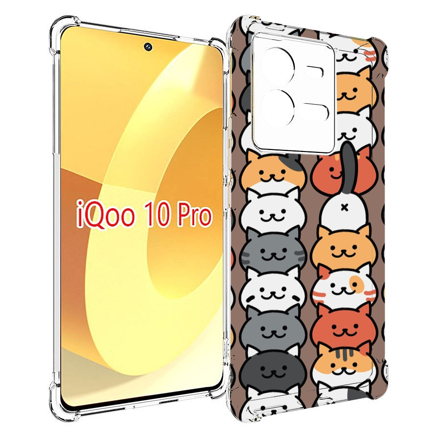 

Чехол MyPads Найди-кота для Vivo iQOO 10 Pro, Прозрачный, Tocco