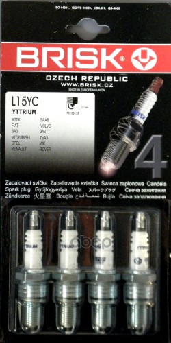 Свечи Brisk Yttrium (Чехия) К-Т 4шт. BRISK L15YC