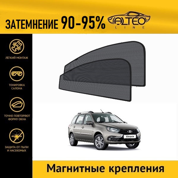 

Автошторки на магнитах ALTEO на LADA Гранта универсал (2018-н.в)