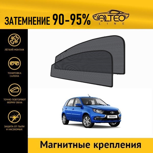 

Автошторки на магнитах ALTEO на LADA Гранта хэтчбек (2018-н.в)