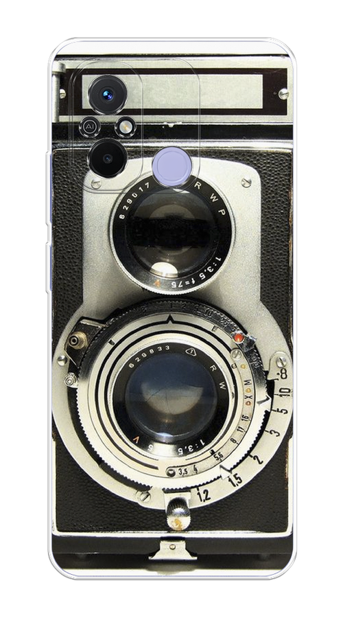 

Чехол на Poco C55 "Старинный фотоаппарат", Серый;черный, 318250-6