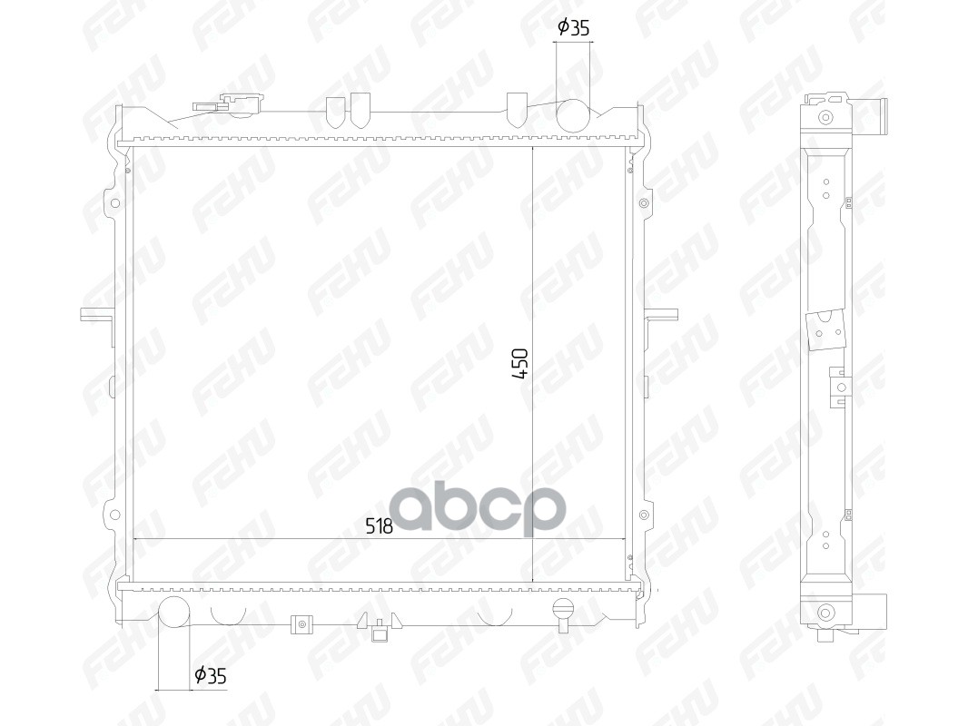 FEHU Радиатор охлаждения Kia Sportage I 93- MT