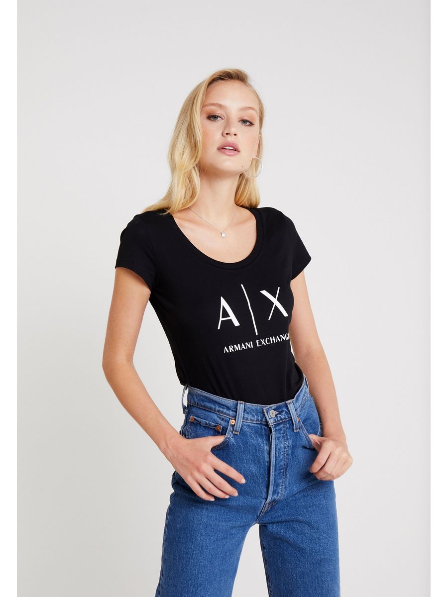 Футболка женская Armani Exchange ARC21D01J черная XS