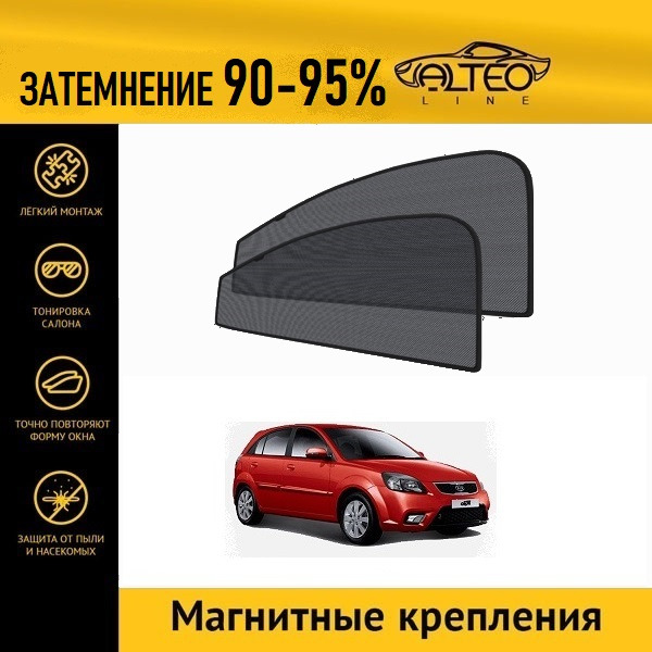 

Автошторки ALTEO PREMIUM на Kia Rio 2 рестайлинг (2009-2011) хэтчбек 5d