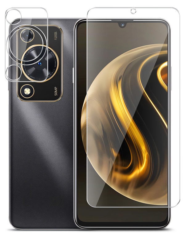 

Защитное стекло Brozo на экран и камеру Huawei Nova Y72 гибридное прозрачное, Huawei Nova Y72