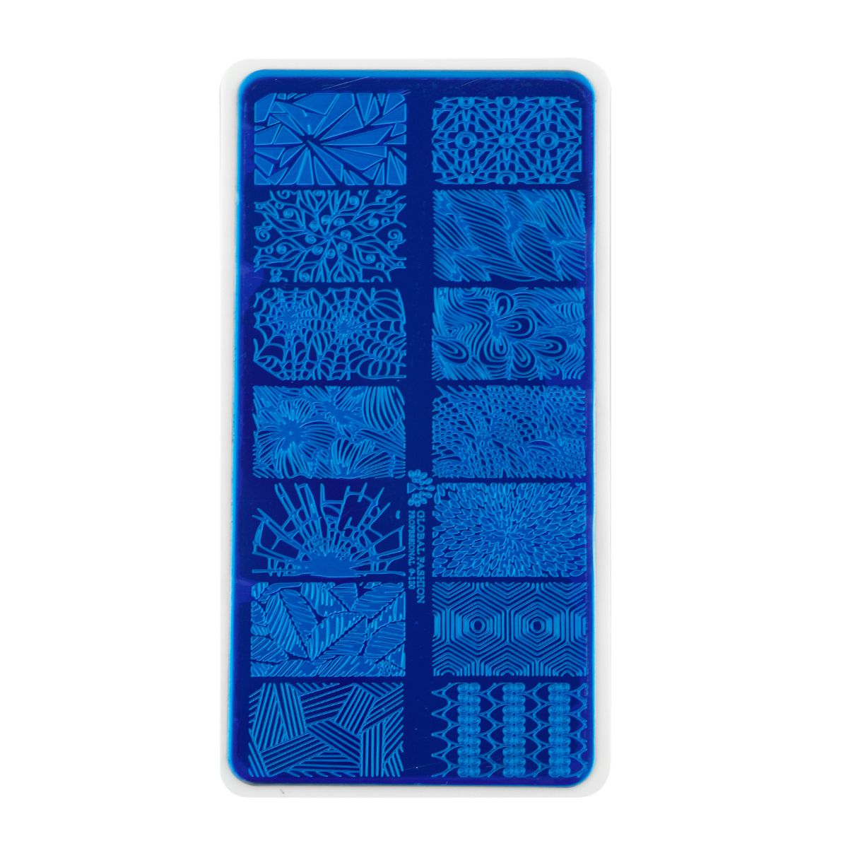 

Пластина диск для стемпинга Global Fashion №130 Узоры, Серебристый