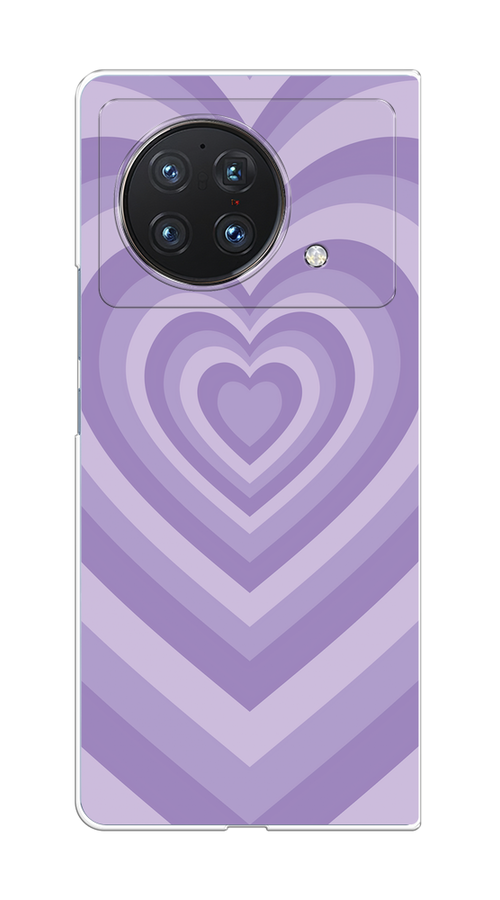 

Чехол на Vivo X Fold "Violet heart latte", Фиолетовый, 266750-1