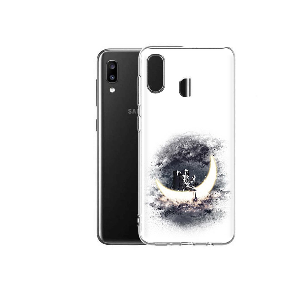 

Чехол MyPads Tocco для Samsung Galaxy A20 лунный путешественник, Прозрачный, Tocco