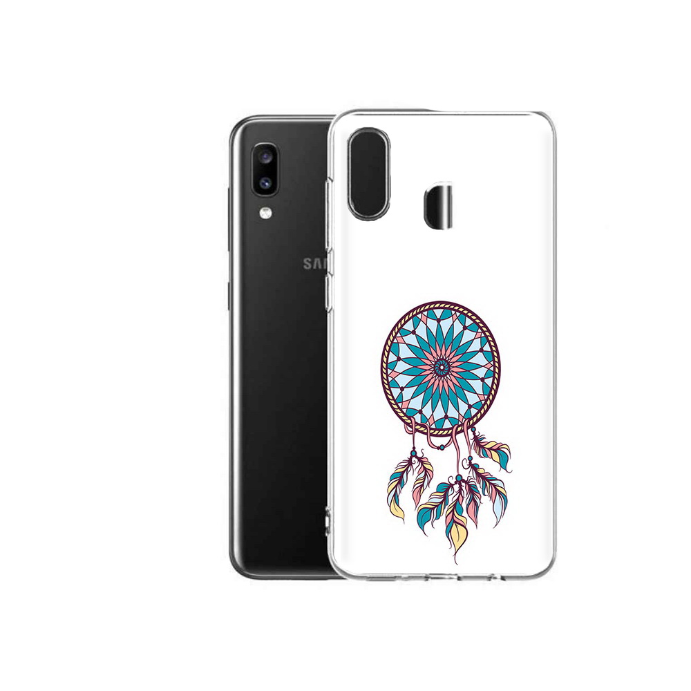 

Чехол MyPads Tocco для Samsung Galaxy A20 ловец снов синий, Прозрачный, Tocco