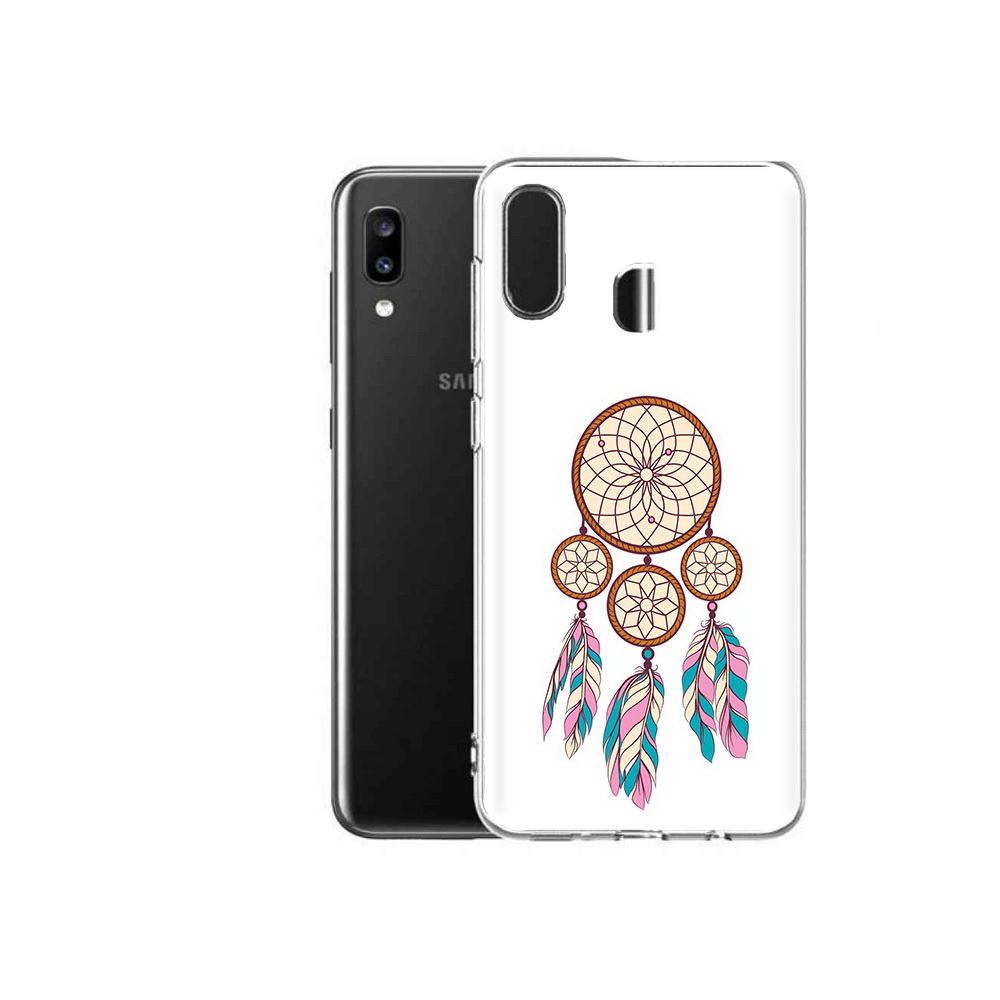 

Чехол MyPads Tocco для Samsung Galaxy A20 ловец снов бежевый, Прозрачный, Tocco