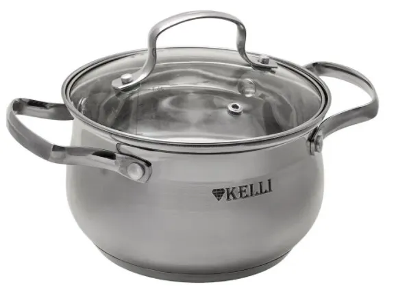 

Кастрюля KELLI KL-4259 4л, Серебристый