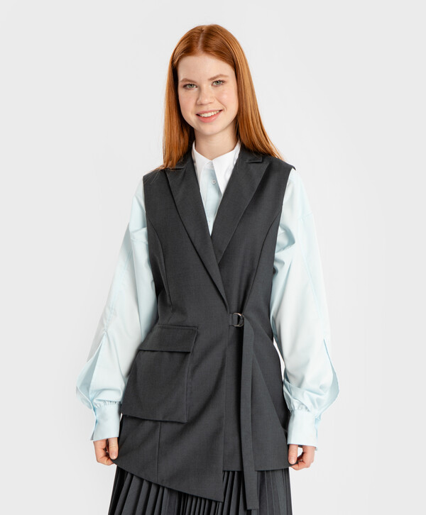 

Жилет детский Button Blue 224BBGS47030100, серый, 152, 224BBGS47030100