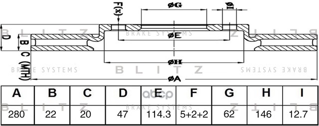 

Диск Тормозной Blitz BS0665