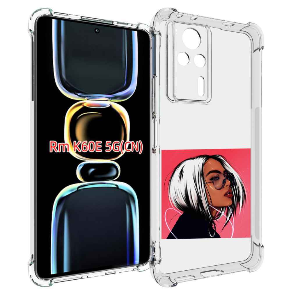 

Чехол MyPads блондинка-в-прозрачных-очках женский для Xiaomi Redmi K60E, Tocco