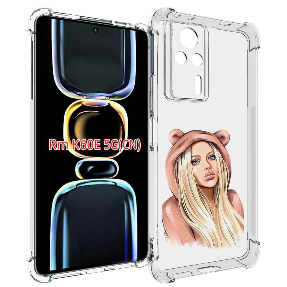 

Чехол MyPads блондинка-в-капюшоне женский для Xiaomi Redmi K60E, Tocco