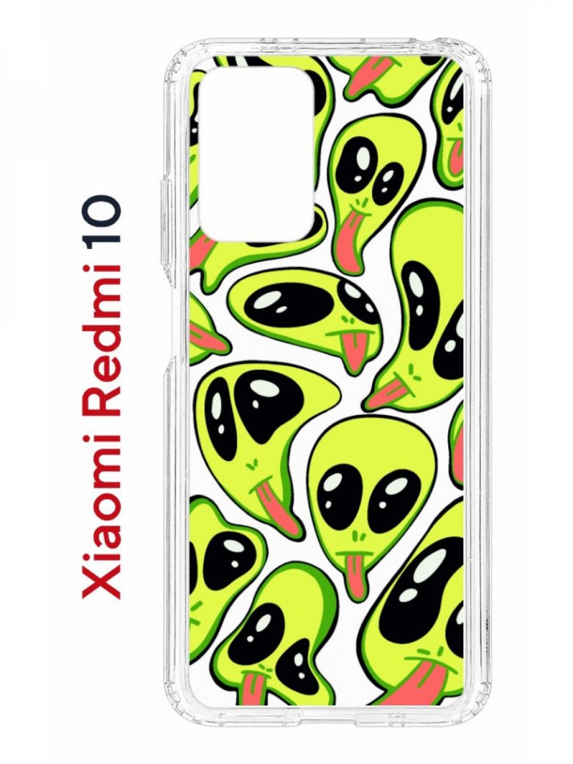 фото Чехол на xiaomi redmi 10/10 prime kruche print инопланетянин,противоударный бампер кruче