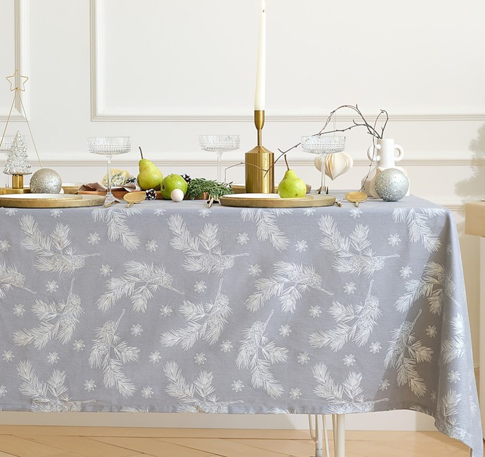 

Скатерть Этель «Серебряные ветки», 149х250 см, 100% хл, саржа 190 г/м2, Серый, 000844852