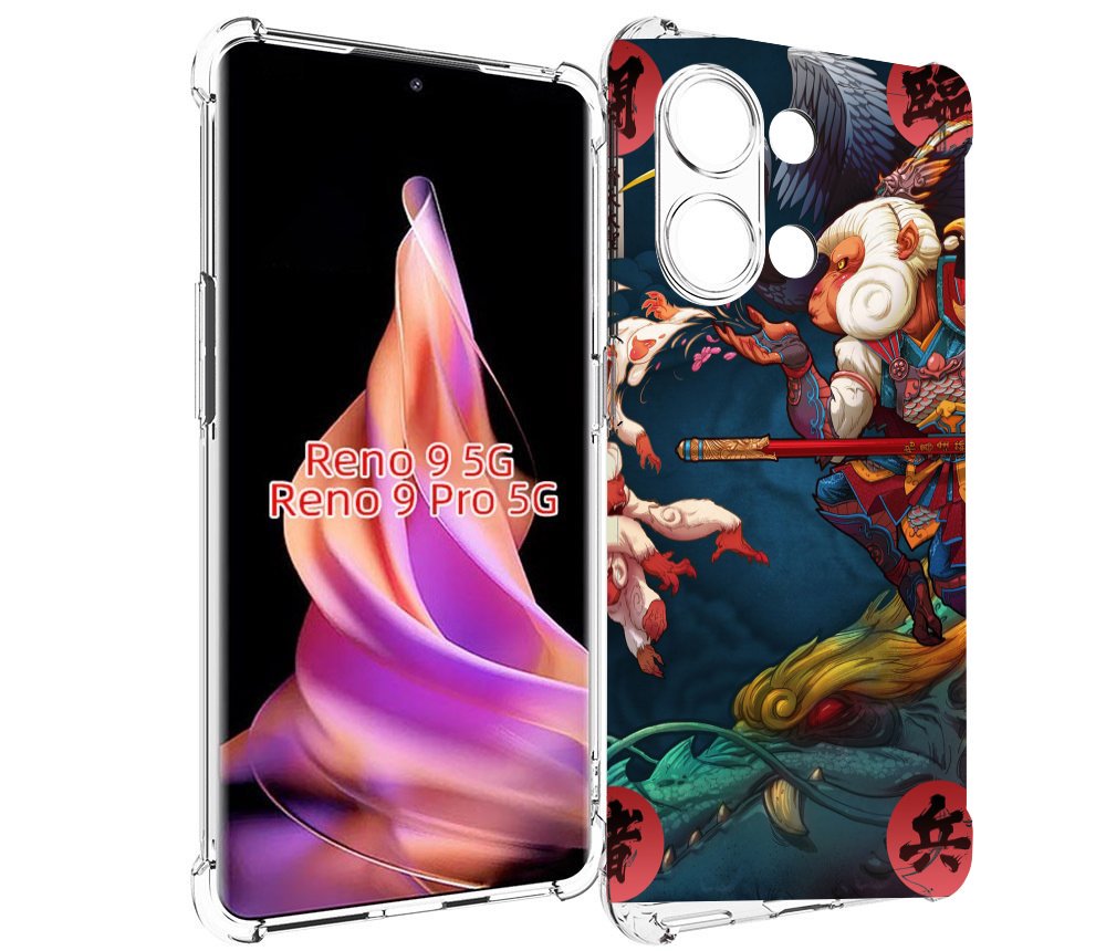 

Чехол MyPads японская обезьяна для Oppo Reno 9/Reno 9 Pro, Прозрачный, Tocco