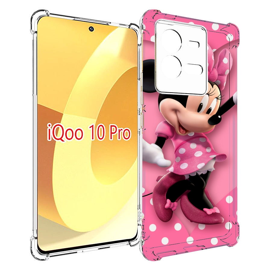 

Чехол MyPads Минни-Маус-в-сердце женский для Vivo iQOO 10 Pro, Прозрачный, Tocco