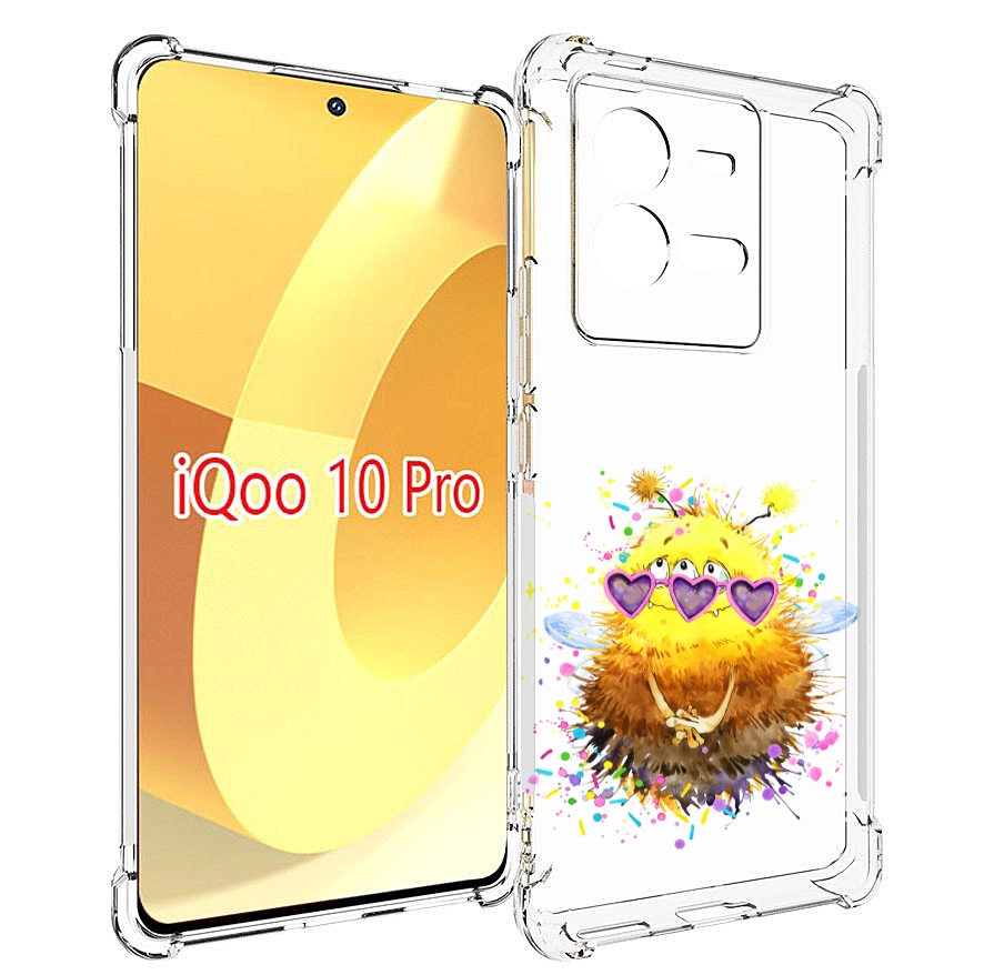 

Чехол MyPads Пушитый шмель для Vivo iQOO 10 Pro, Прозрачный, Tocco