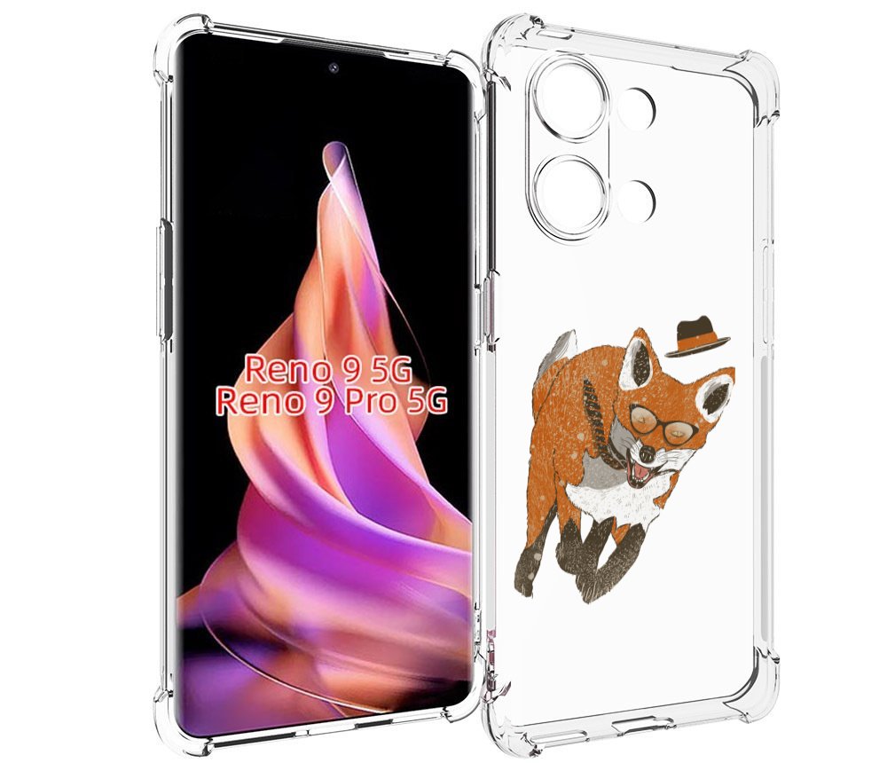 

Чехол MyPads шустрый лис для Oppo Reno 9/Reno 9 Pro, Прозрачный, Tocco