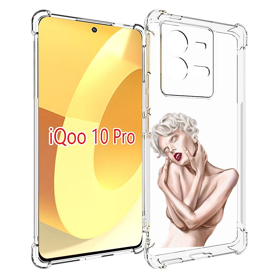 

Чехол MyPads Мигера женский для Vivo iQOO 10 Pro, Прозрачный, Tocco