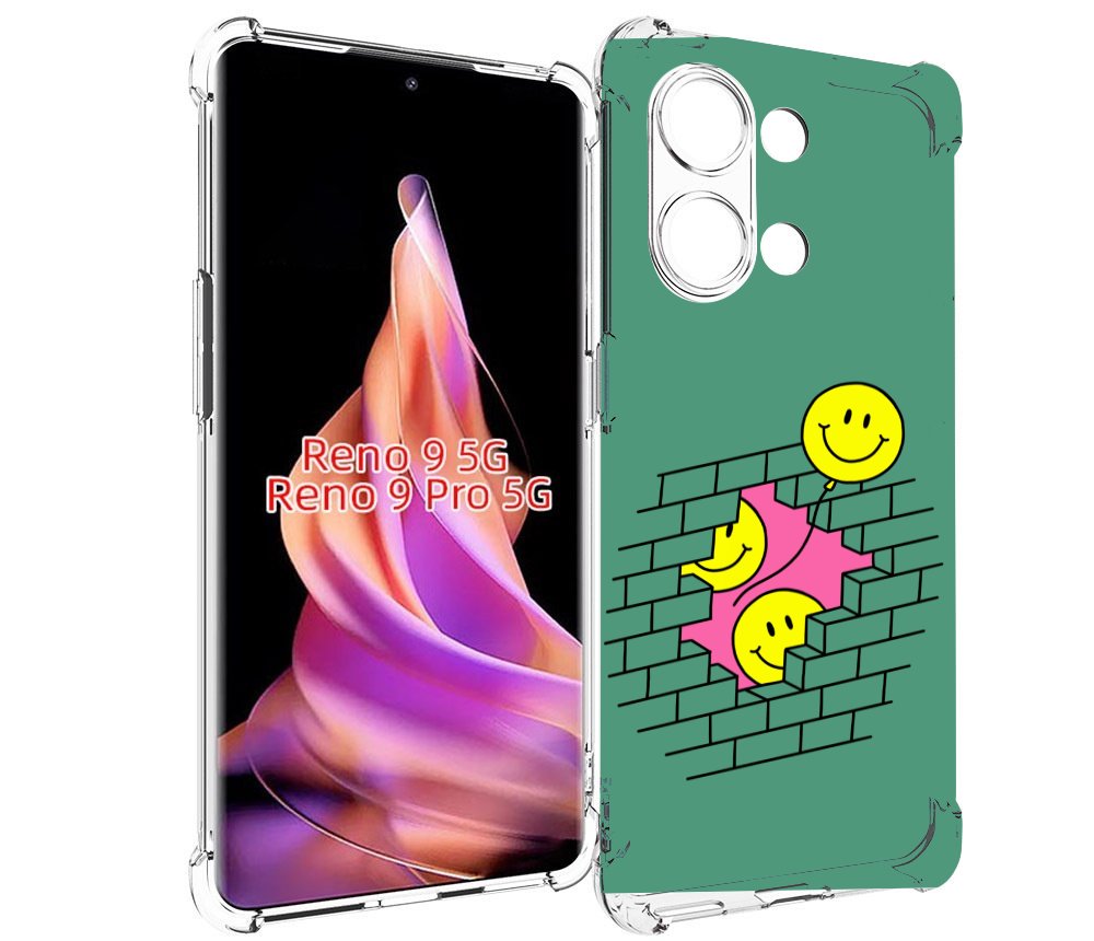 

Чехол MyPads шарики в стене для Oppo Reno 9/Reno 9 Pro, Прозрачный, Tocco