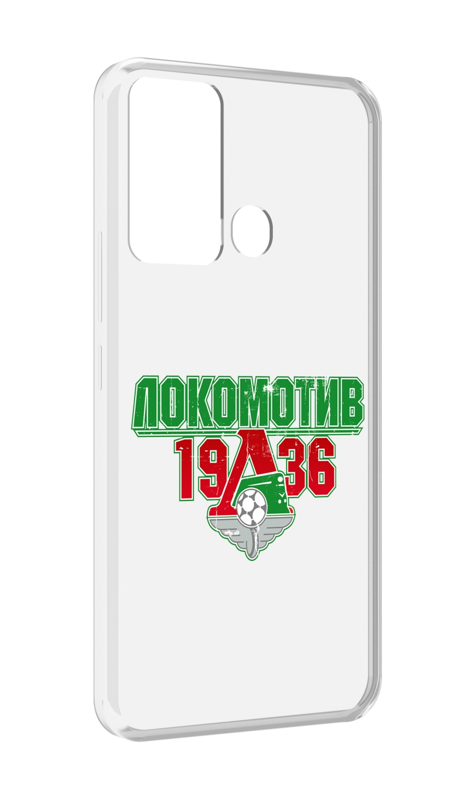 

Чехол MyPads ФК локомотив 1936 для Infinix Hot 12i, Прозрачный, Tocco