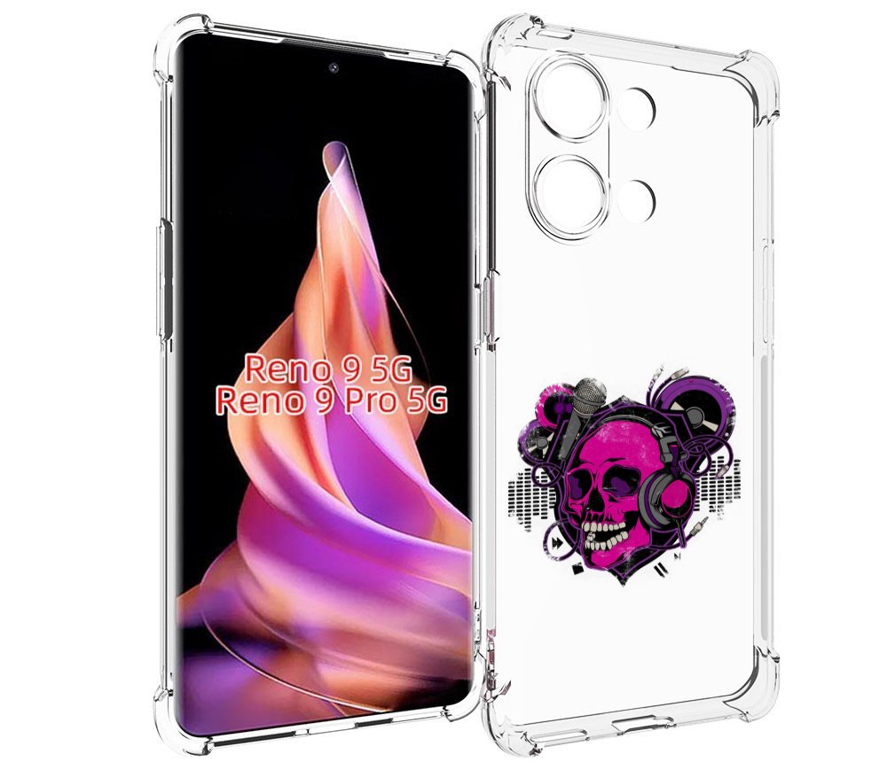 

Чехол MyPads череп 1 для Oppo Reno 9/Reno 9 Pro, Прозрачный, Tocco