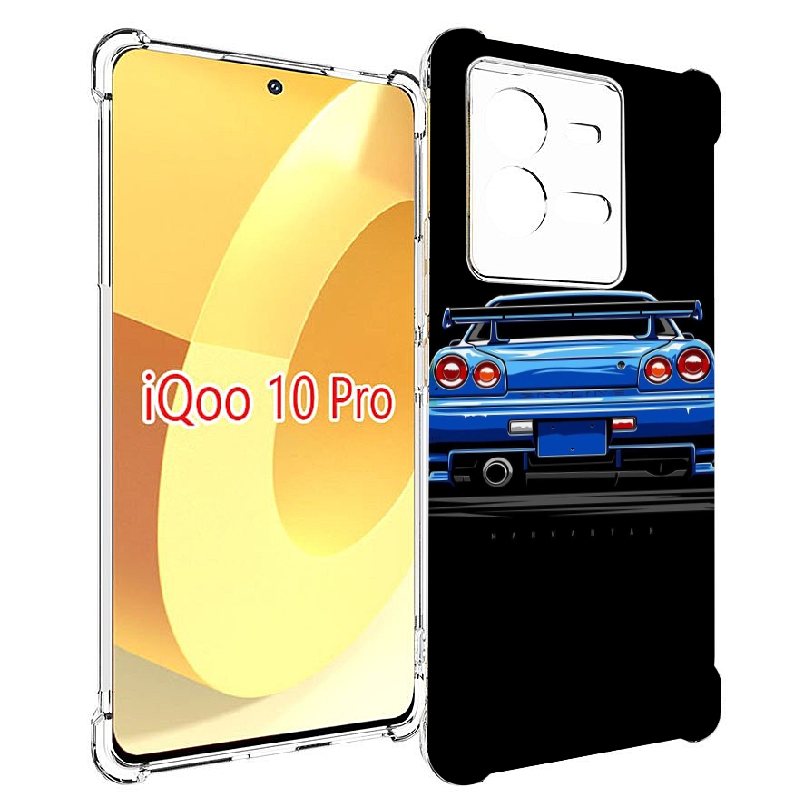 

Чехол MyPads Машина-синяя мужской для Vivo iQOO 10 Pro, Прозрачный, Tocco