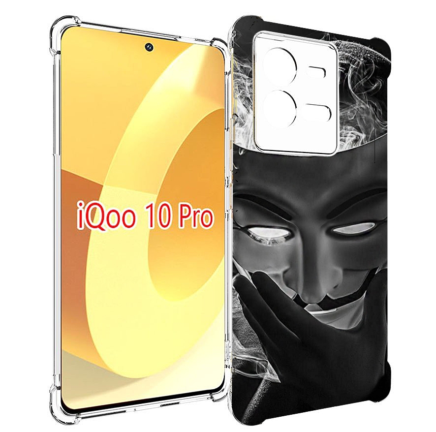 

Чехол MyPads Маска для Vivo iQOO 10 Pro, Прозрачный, Tocco