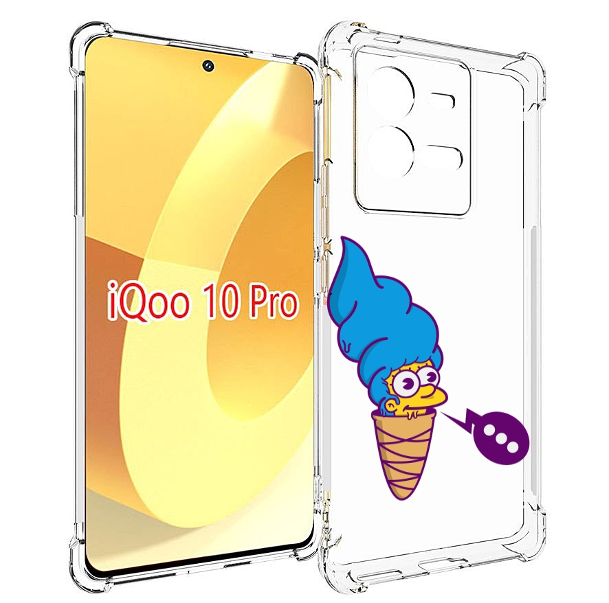 

Чехол MyPads Мардж-рожок для Vivo iQOO 10 Pro, Прозрачный, Tocco