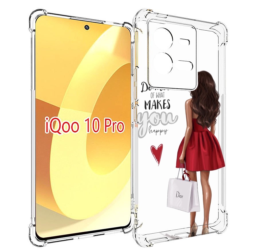 

Чехол MyPads Маленькие-радости женский для Vivo iQOO 10 Pro, Прозрачный, Tocco