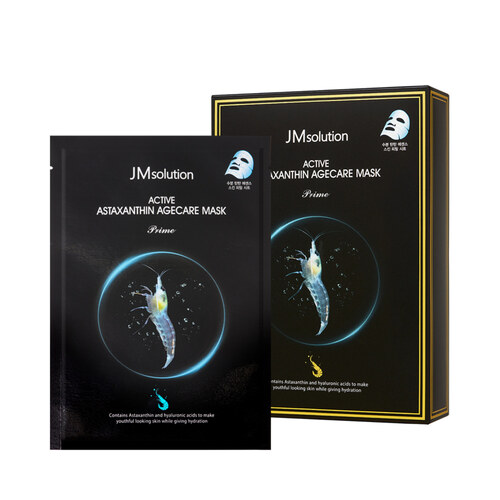 JMsolution Маска тканевая с астаксантином  - Active astaxantine agecare mask prime, 30мл маска тканевая jm solution prime gold premium foil mask с коллоидным золотом 35мл х 10шт