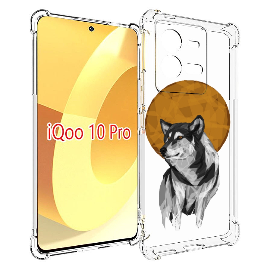 

Чехол MyPads Лунный волк для Vivo iQOO 10 Pro, Прозрачный, Tocco