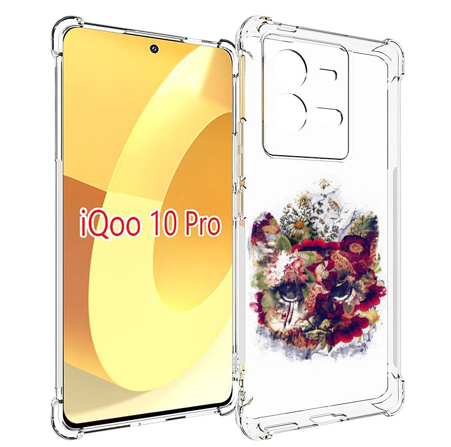 

Чехол MyPads Лиса в цветах-2 для Vivo iQOO 10 Pro, Прозрачный, Tocco