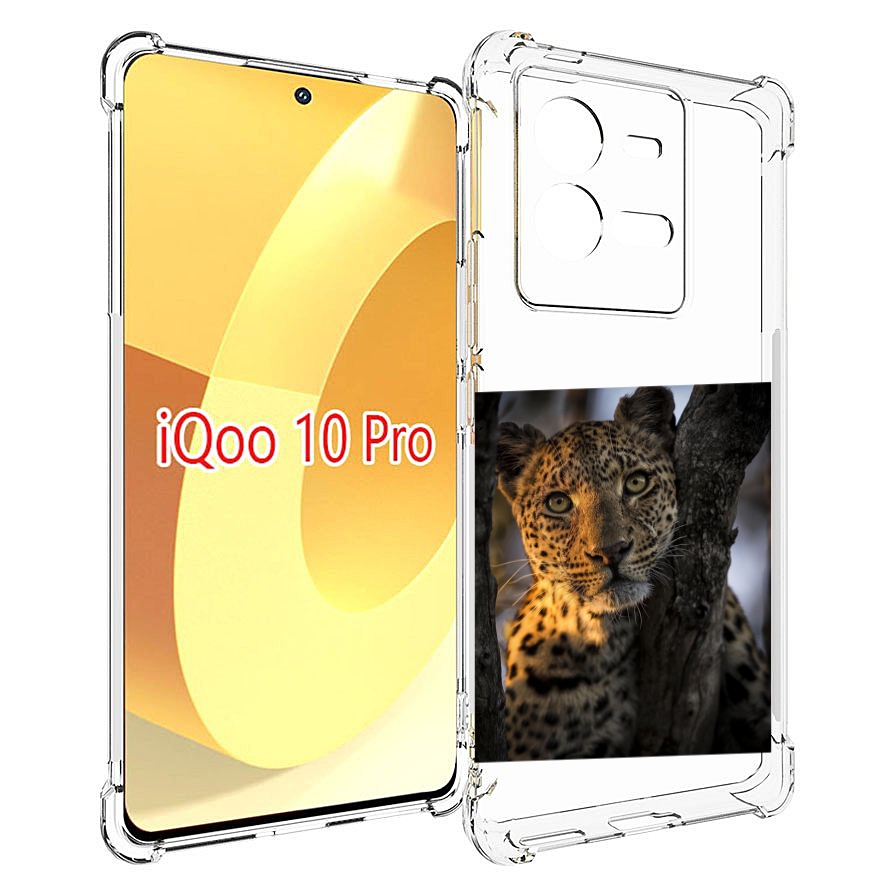 

Чехол MyPads Леопард для Vivo iQOO 10 Pro, Прозрачный, Tocco