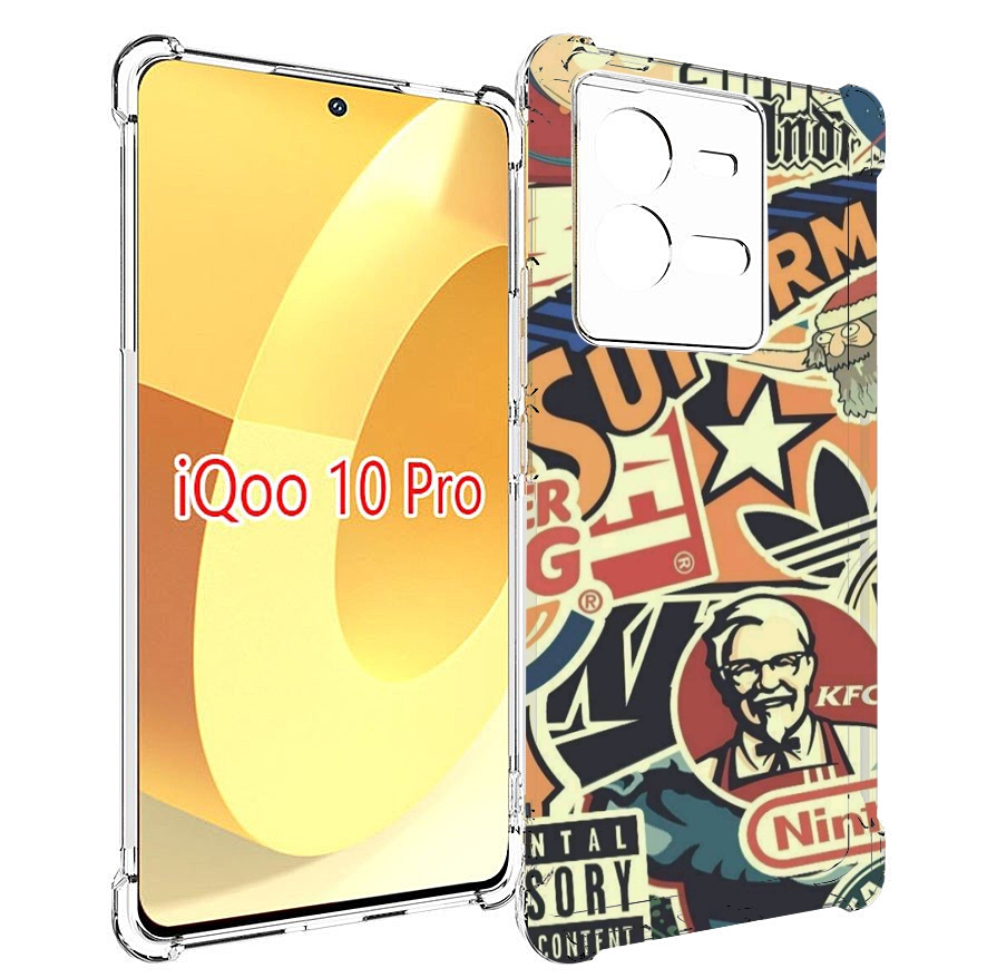 

Чехол MyPads Лейблы-на-постере для Vivo iQOO 10 Pro, Прозрачный, Tocco