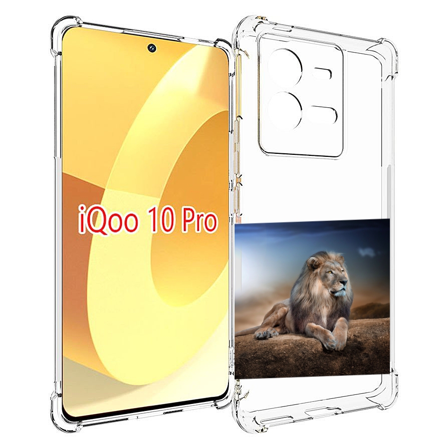 

Чехол MyPads Лев-наблюдает для Vivo iQOO 10 Pro, Прозрачный, Tocco